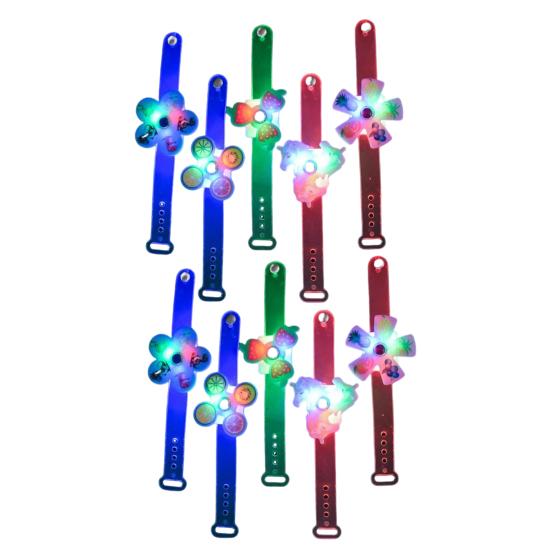 10 шт. светодиодных браслетов, светящихся в темноте, сувениры для вечеринок для детей, подарки на день рождения, призы для класса, карнавальные награды, забавная интерактивная игрушка
