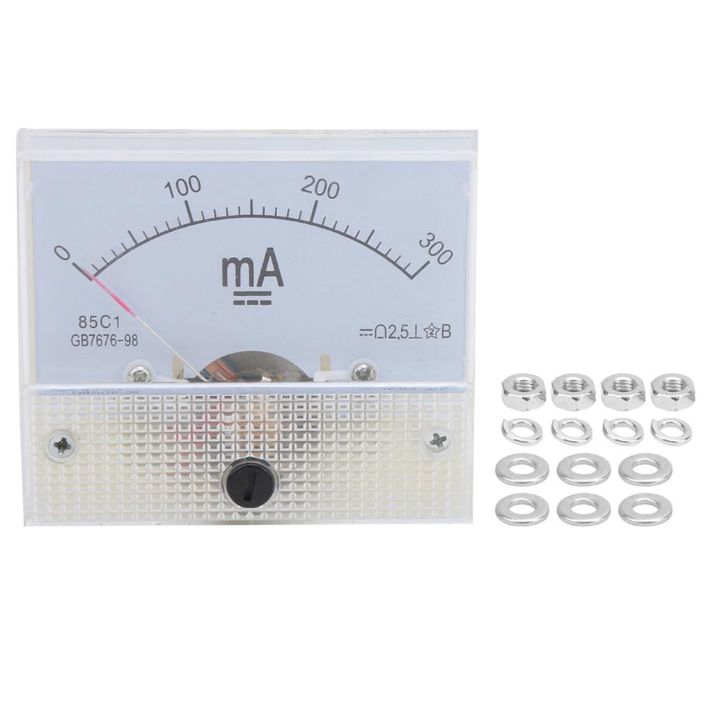 85C1 DC 0 300MA Pointer Ammeter Analog Current Panel Tester Current Measuring Meter