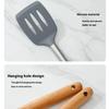 4 шт. силиконовая посуда для приготовления пищи, набор из нержавеющей стали, кастрюля с антипригарным покрытием, протекающая ложка, лопатки, суповые ложки с деревянной ручкой, кухонные принадлежности