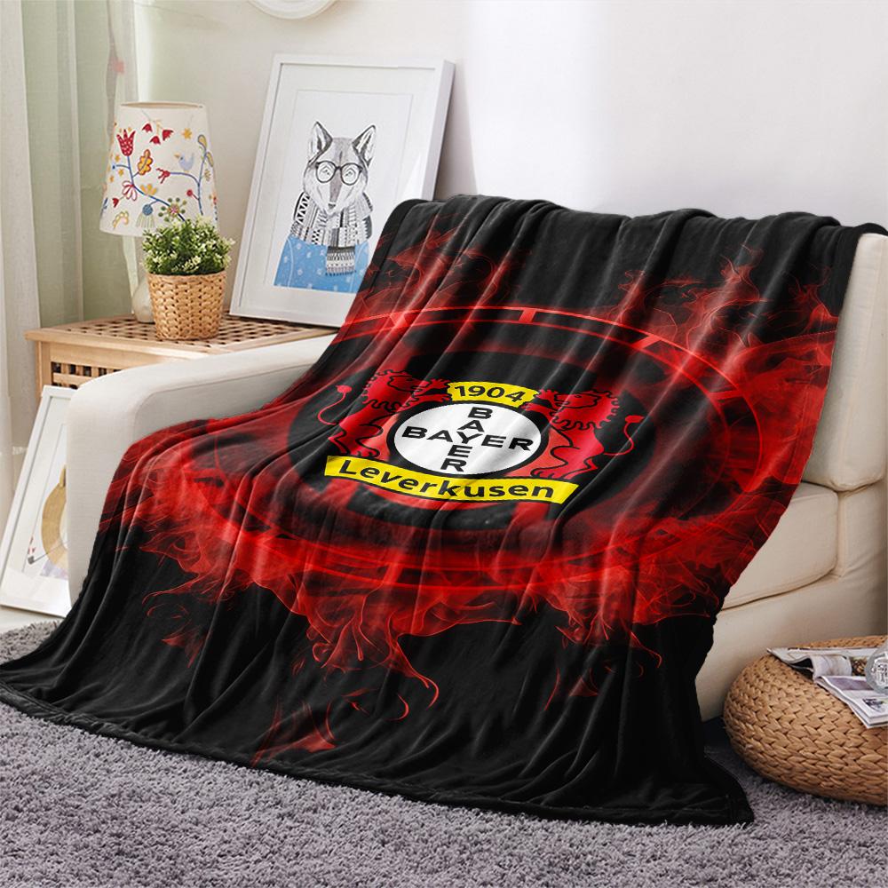 Bayer 04 Leverkusen logo Print FlAannel Blanket, High quality Comfortable for All Seasons, Home Decor, Warmth and Comfort