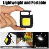 Multifunctional Outdoor Portable Usb Chargeable Cob Work Light Inspection Light Camping Mini Led Keychain
