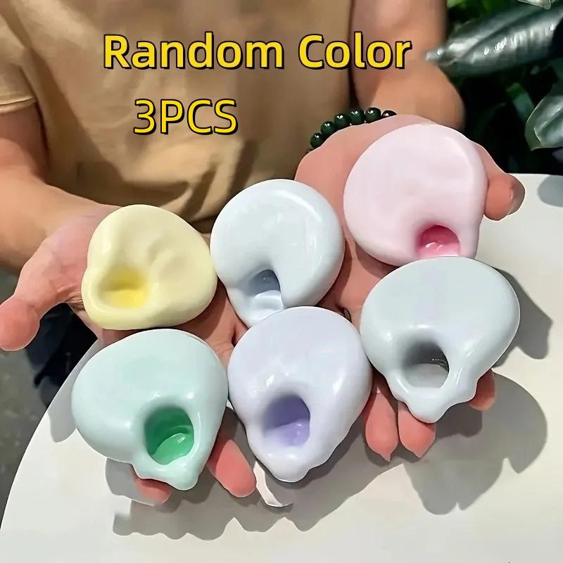 6cm/2.36inch Squishies Stress Balls Rainbow Glutinous Ball Shapeable Vacuum Stress Ball Handmade Squeeze Fidget Toy Party Favors