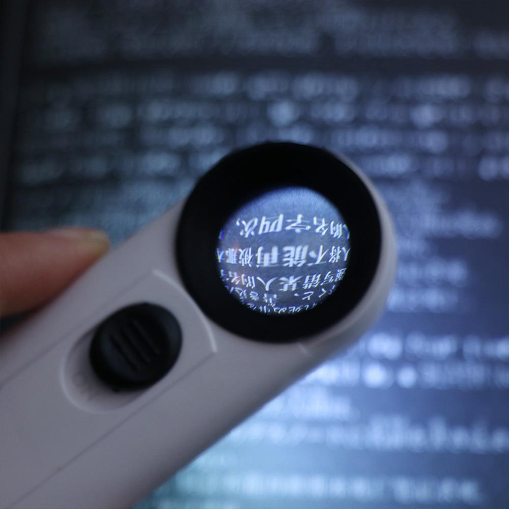 LED Light Magnifying Glass HD Handheld Magnifier Portable Microscope