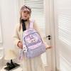 Cartoon Pattern Highcapacity Nylon Backpack Print Designs Girl Student Bag