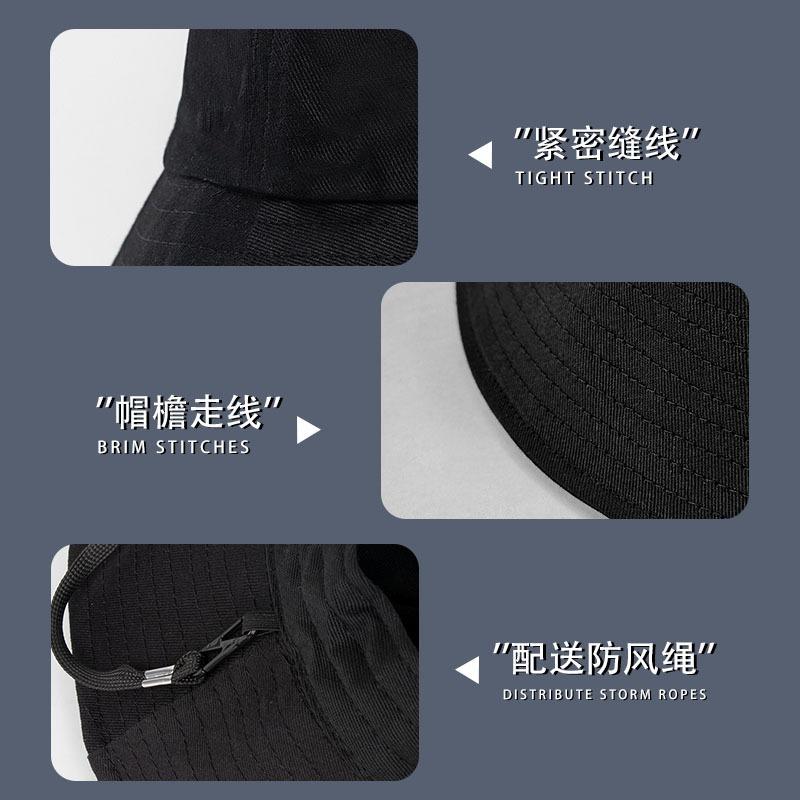 Large Size Bucket Hat Men Wear Summer Big Head Circumference Hat Women's Trend Fashion Casual Basin Hat Show Face Small Sun Hat
