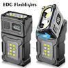 Мини светодиодные фонарики EDC Перезаряжаемый магнитный фонарь с клипсой Ручной фонарь EDC для пеших прогулок, кемпинга, выгула собак, чрезвычайных ситуаций