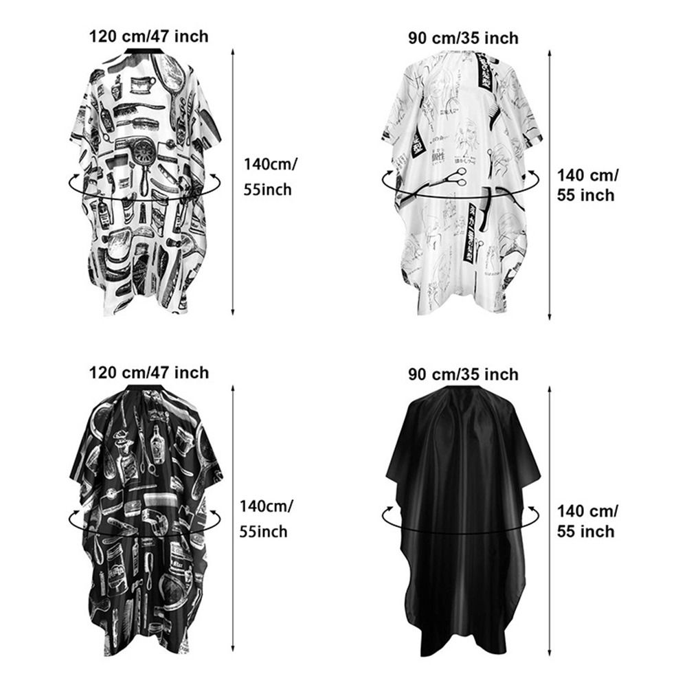 Салонный аксессуар Парикмахерский пеньюар Черный/С принтом расчески Парикмахерское пальто Парикмахерская мантия Парикмахерское