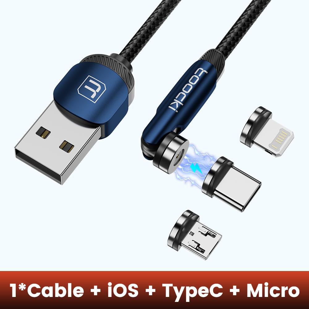Магнитный кабель Tooki для быстрой зарядки, кабель Micro USB Type C для iPhone, Samsung, Xiaomi, магнитное зарядное устройство, провод для передачи данных мобильного телефона