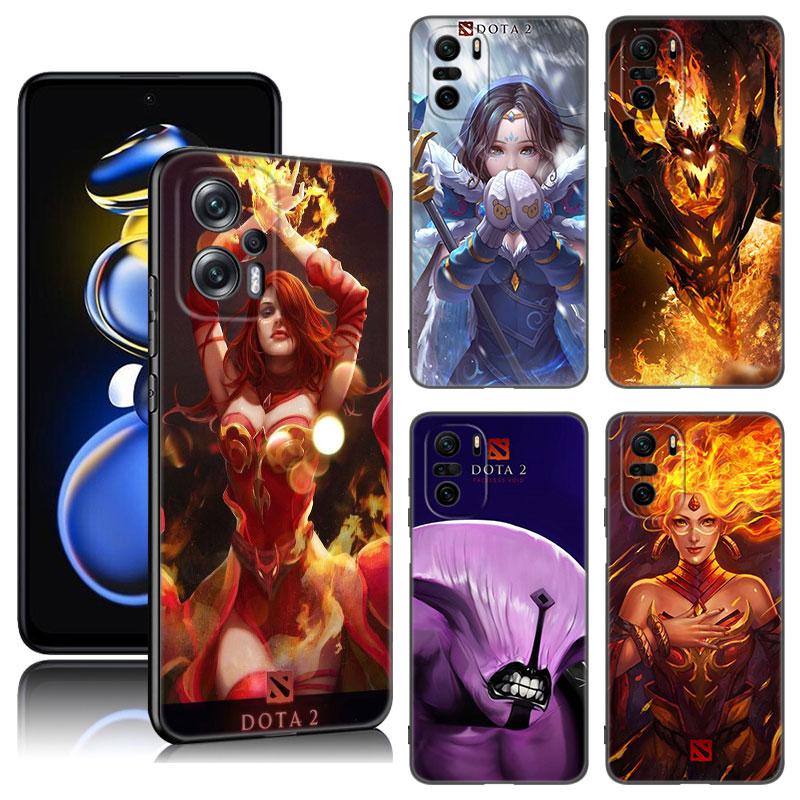 Игровой Dota 2 черный силиконовый чехол для телефона Xiaomi POCO X3 X4 NFC F5 M3 M4 M6 X5 X6 Pro F3 F4 GT 5G C55 C65 M5