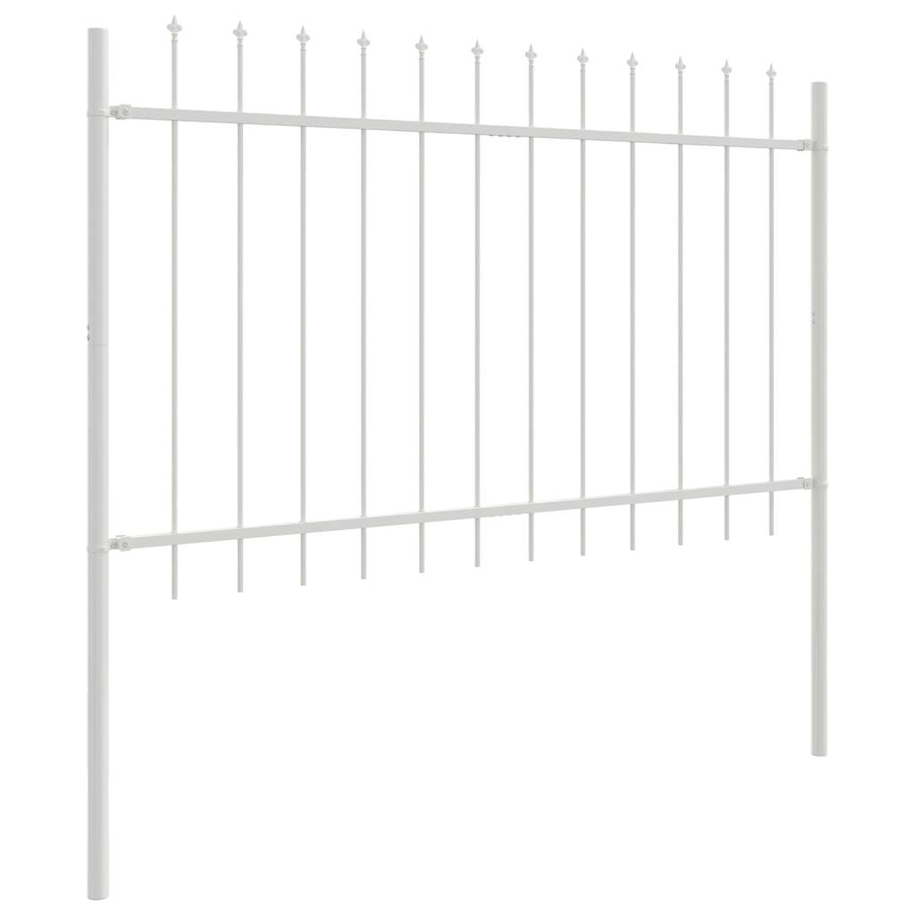 Garden Fence Woerden White 1.7 x 0.8 m Powder Coated Steel