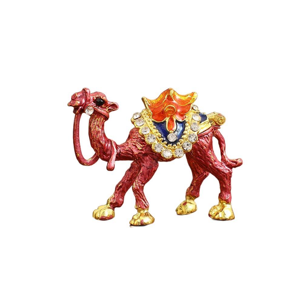 Винтажная этническая шкатулка для украшений в виде верблюда, изысканная роскошная настольная фигурка верблюда, ручная работа, шкатулка для мелочей в виде животного, держатели для дисплея