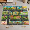 Портативный коврик Play Mat для путешествий 51" x 39" Детский ковер для игровой комнаты, класса, Образовательный город, Дороги, Моющийся, Игровой, Дорожный коврик, Нескользящий ковер
