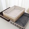 Hollow Out Tabletop Fruit Container Hand Woven Straw Storage Basket Bin  Home Decor