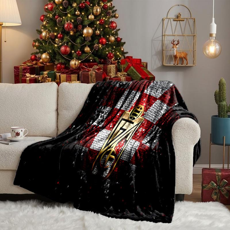Granada Golden Crest Throws Blanket Flannel Blankets Plush for Couch Bed Gifts for Men Women Travel picnic blanket Christmas fan gifts