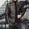 Популярная удобная повседневная куртка с лацканами, мужская зимняя верхняя одежда для мотоцикла с флисовой подкладкой для улицы