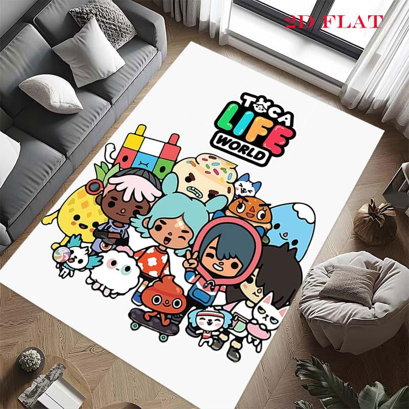 Toca Life World Carpet Rug for Living Room Bedroom Home Sofa Decoration,Kids play Nonslip Floor Mat