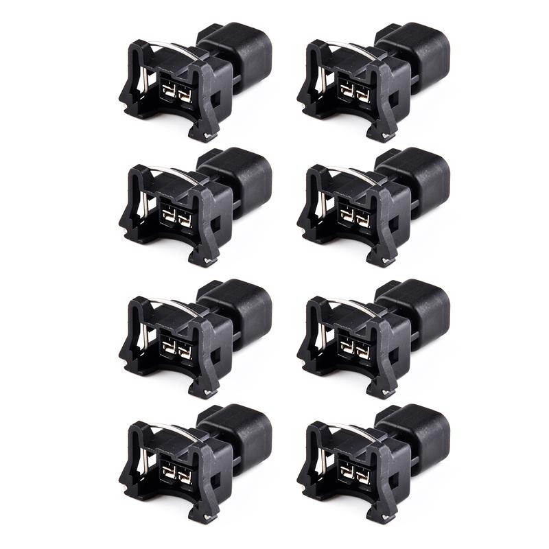 8 pieces Fuel Injector Connector Adapter EV6 to EV1 for USCAR LS2 LS3 LSX LS1 LT1 TPI, Replace for 756330708757