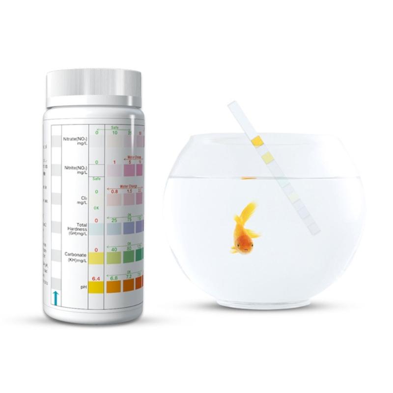 Набор для тестирования аквариума 100 шт. для пресноводного, морского аквариума, пруда. Тест-полоски для тестирования аквариума. pH, нитриты, щелочность