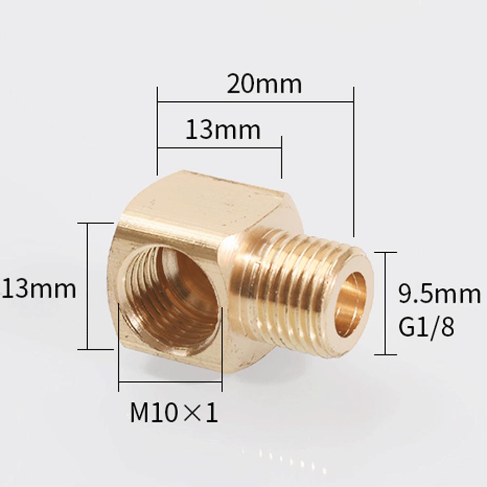 M6 M8 M10 1/8" 1/4" 3/8" BSP Female Male Brass 90 Degree Elbow Pipe Fitting Coupler Connector Water Lubrication Tubing Block
