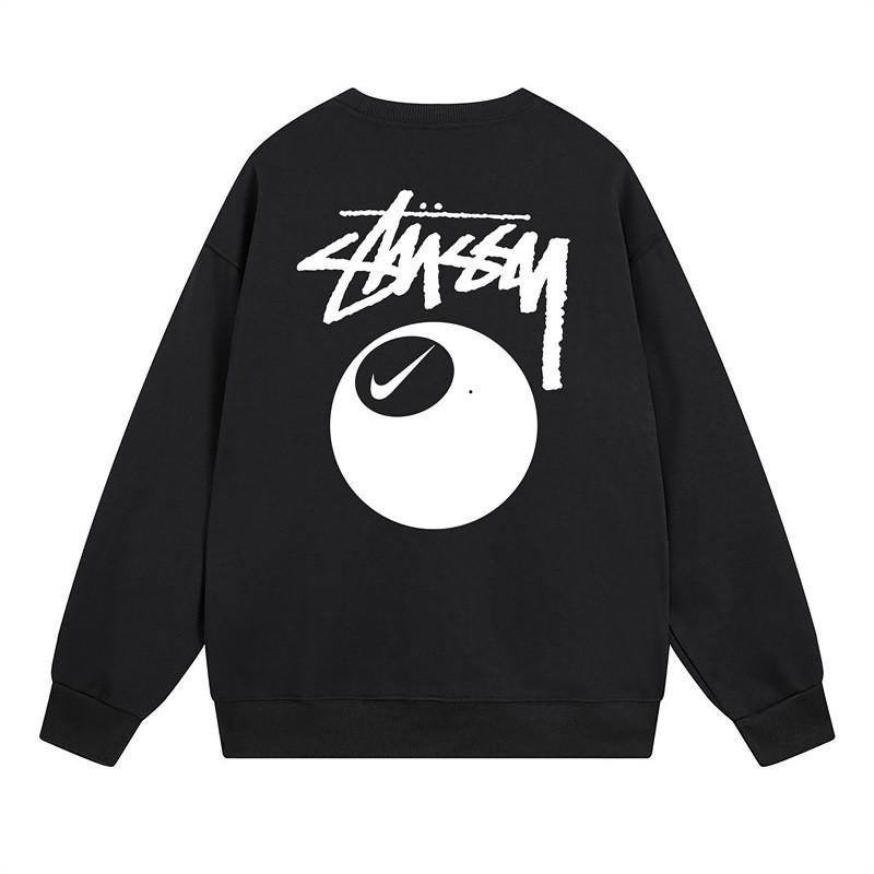 Свитшот Stu Streetwear Tour Edition с принтом букв, круглый вырез, мужской, свободный крой, хлопок, для повседневной носки