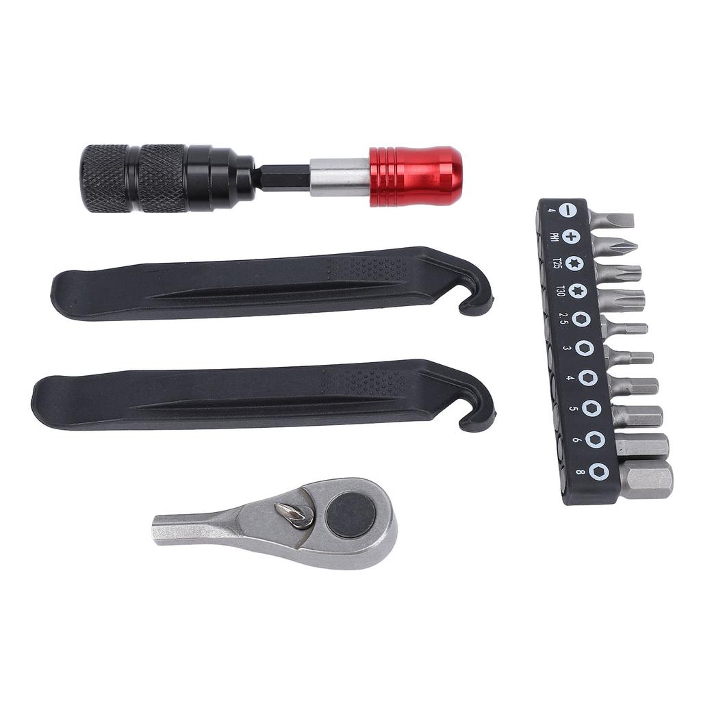 Набор велосипедных трещоточных ключей Мультитул Велосипедные лопатки для бортировки шин Портативный набор для обслуживания велосипеда с отверткой
