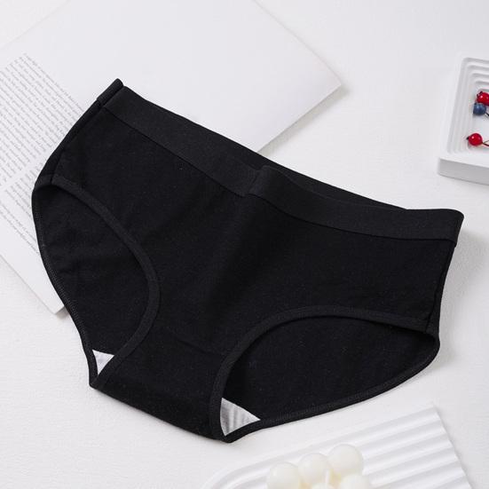 Женское хлопковое нижнее белье, эластичные трусы средней талии, женские бесшовные трусики с полным покрытием