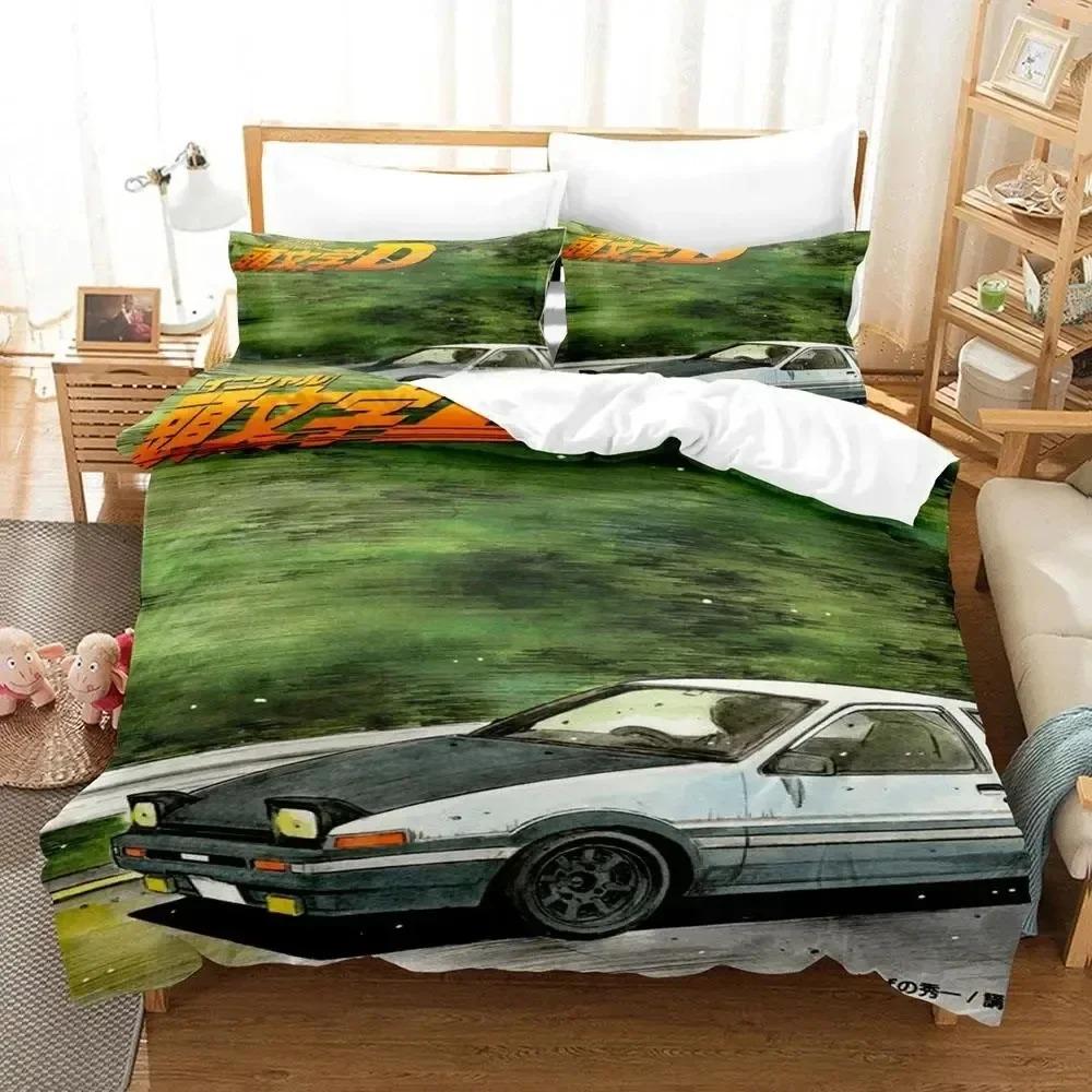 3D Печать Initial D Ae86 Коллекция Постельного Белья Пододеяльник Коллекция для Кровати Пододеяльник Наволочка Одеяло Размер King Queen Постельное Белье для Мальчиков и Взрослых