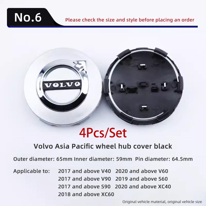 4Pcs Original Car Wheel Center Cap Emblem Hub Cover For Volvo XC90 V90 V60 XC60 V40 S80 S60 S90 C40 XC40 V70 XC70 C30 C70 EX90