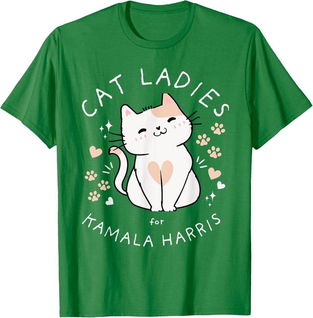 Cat Ladies for Kamala Harris Elections 2024 Unisex T-Shirt