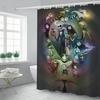 Яркая и красочная шторка для душа «Кошмар перед Рождеством» с крючками для ванных комнат