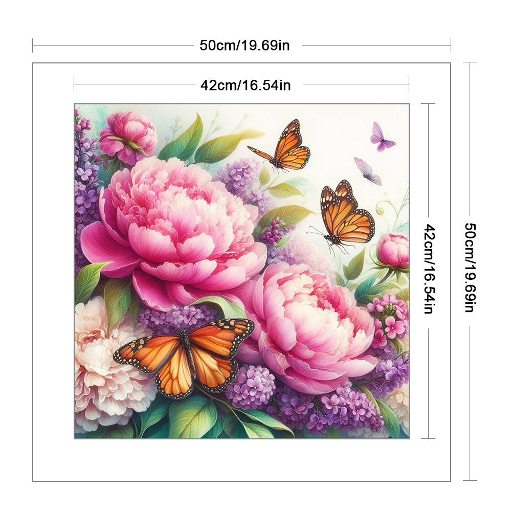 T0# Полная вышивка Эко-хлопковая нить 11CT Печатный цветок Набор для вышивки крестом Искусство