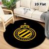 Club Brugge Kv Round Area Rug Carpet Rug For Living Room Bedroom Sofa Playroom Decor Nonslip Floor Mat