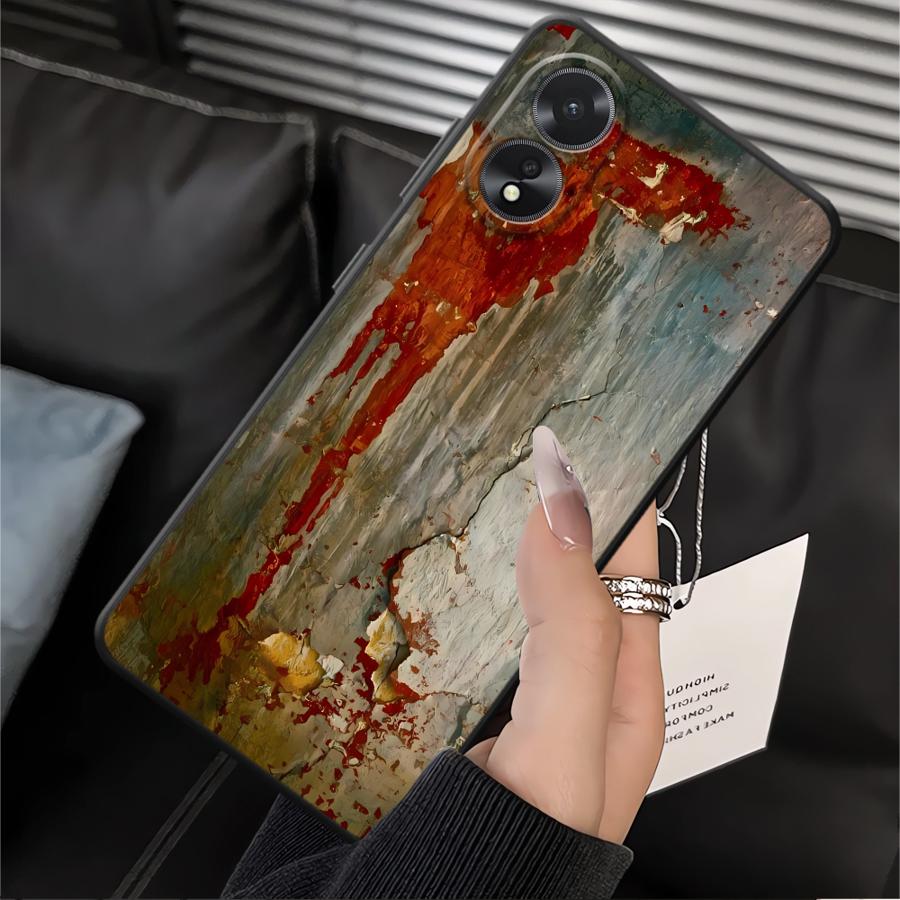 Чехол для телефона Oppo A15 A32 A16 A33 A71 A17 A32 A73 A53 A12 A36 A11 A37 A54 A18 A31 A72 A52 A9 A38 Ретро Ржавые Пятна