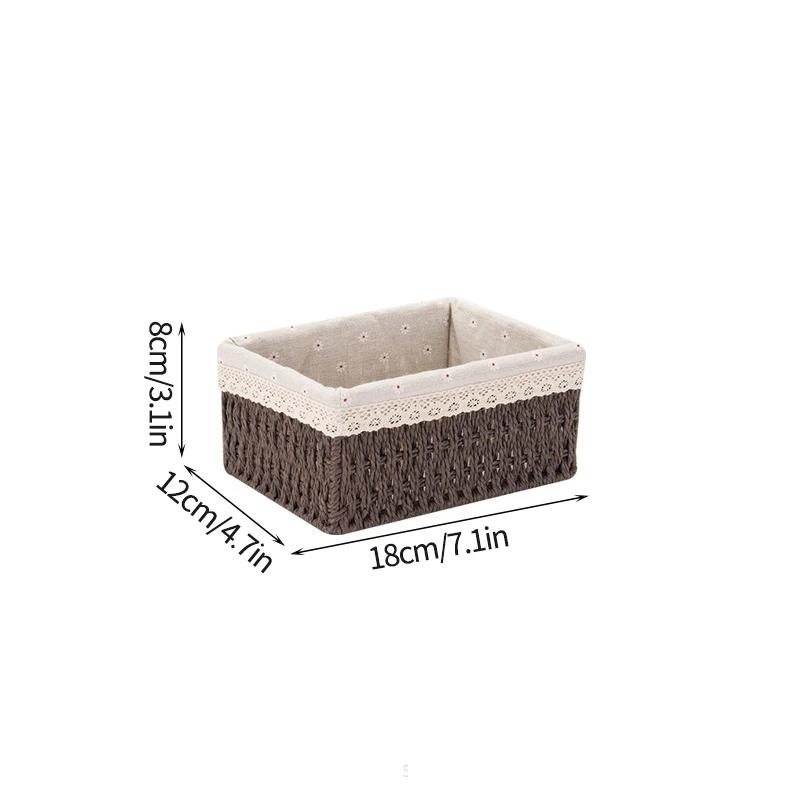 Плетеная корзина для хранения, кухонный органайзер, пылезащитный чехол, корзины для хранения с крышкой, настольные органайзеры для всякой всячины, коробки для хранения игрушек и закусок
