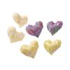 New stud earrings set love macaron stud earrings French three-dimensional pleated love earrings
