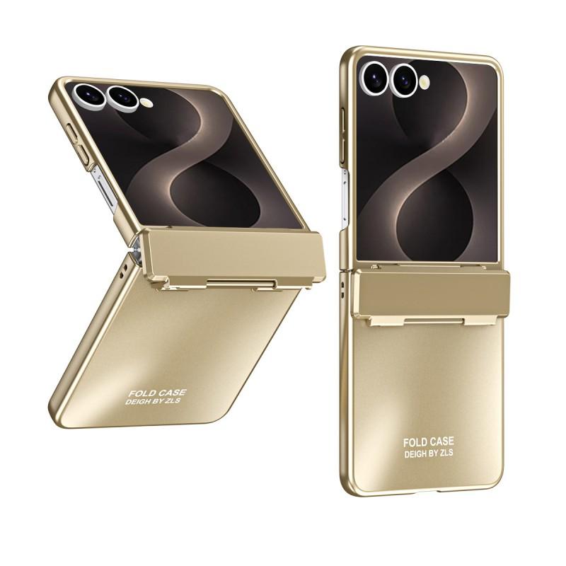 Тонкий гальванизированный чехол с полным покрытием для Galaxy Z Flip 8 7, ударопрочный, устойчивый к царапинам, роскошный минималистичный дизайн
