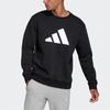 Adidas Мужская толстовка Essentials Winter Crew с большим логотипом, черная H46507