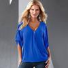 Elegant Chiffon Blouse For Women Summer Loose Fit Pullover Top In Solid Colors