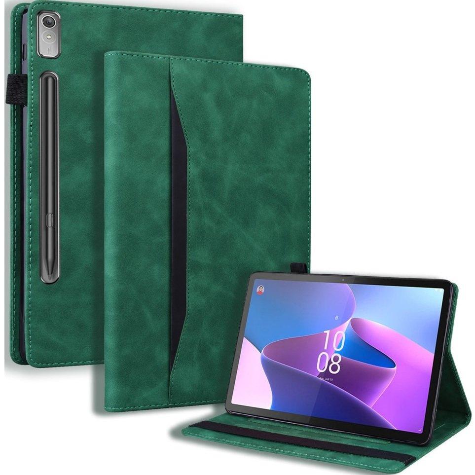 Case for Lenovo Tab P11 Pro Gen 2 TB132FU TB132XU 11.2", Classic, with stylus holder, green
