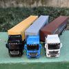 1:50 Large Diecast Alloy Truck Car Model Toys Container Pull Back Sound And Light Transport Vehicles Model Toys For Boys Gifts