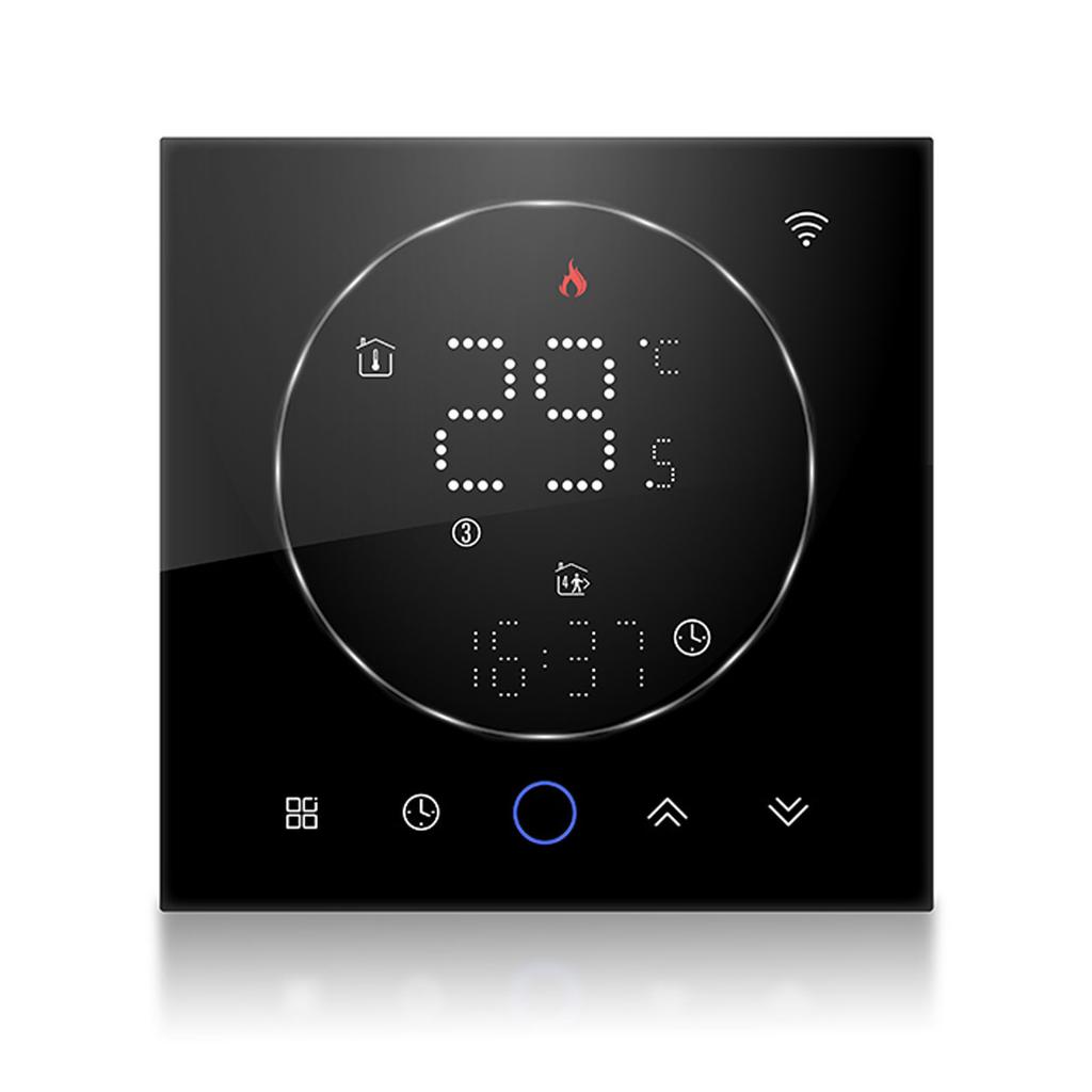 Programmable Smart Home Thermostat AC95.240V Voice Control LED Screen IP20 Energy Saving Smart WiFi Thermostat for Electric Heating