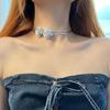 Gorgeous Fashion Leather Flower Necklace Women's Popular Collar Chain Temperament Rose Choker Neckchain Engagement Anniversary Jewelry Gift