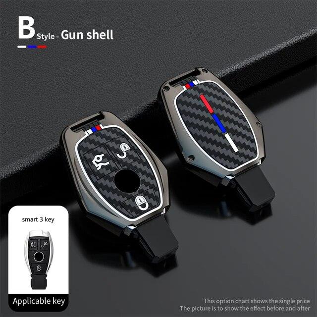 Чехол для дистанционного ключа автомобиля из цинкового сплава, брелок для Mercedes Benz ACES Class GLA CLA GLK GLC CLS W204 W463 W176 W251 W205 AMG
