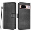 For Google Pixel 8a Cases Wallet Stand Retro Texture Leather Phone Cover with Lanyard