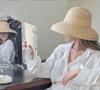 Элегантная винтажная французская соломенная шляпа Хепберн, однотонная, женская, для защиты от солнца, морская, пляжная, летняя, с большим козырьком, ручная работа, качество