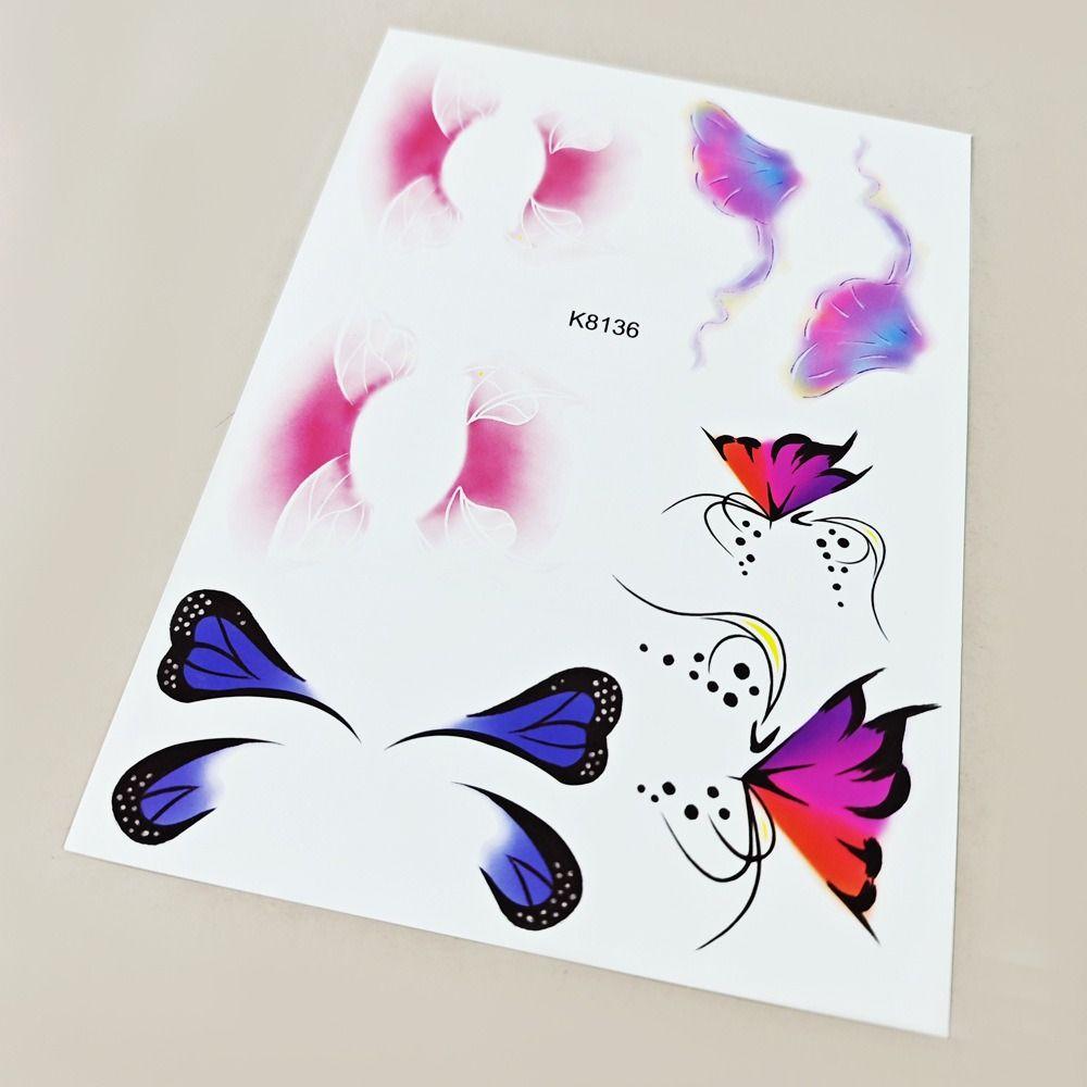 Colorful Butterfly Eye Tattoo Stickers Fairy Disposable Tattoos Sticker  Kids