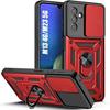 Case for Samsung Galaxy M13 - M23 5G Red - Shockproof Rigid Back Ring Stand Reinforced Edge