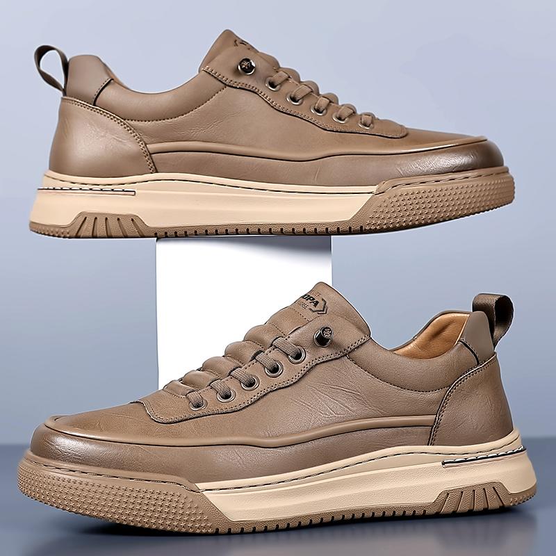 Fashion Hot Sale Lace-Up Mens Sneakers Comfortable Casual Leather Shoes Oxford Casual Flats Non-Slip Male Hiking Shoes Treking Footwear