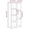 VidaXL Bookcase Artisan Oak 50x25x104 Cm, Bookcase, Book Furniture, Storage Cabinet, Bookshelf, 855965