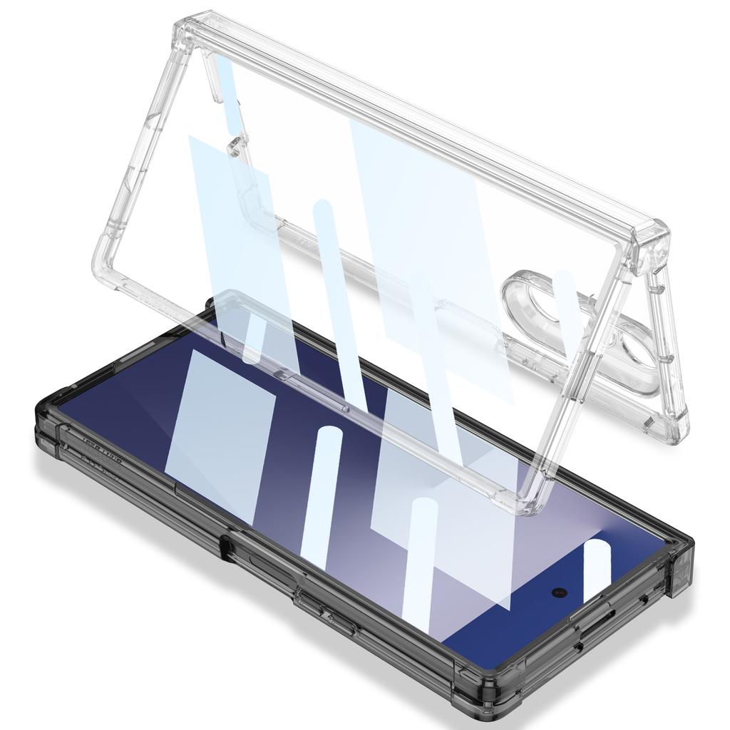 Подходит для Samsung Z Fold7 Чехол для мобильного телефона с подушкой безопасности Складной чехол Пленка Интегрированный Прозрачный Однотонный Магнитный Складной Защитный Чехол